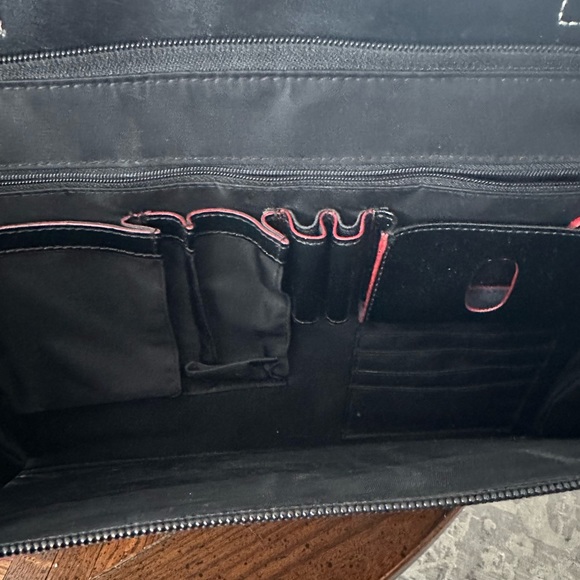 Lodis Bags Lodis Audrey Laptop Leather Black Computer Bag Briefcase